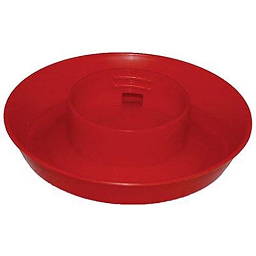 Harris Farms Screw-on Poultry Watering Base for Quart Jar, Red - color: Red