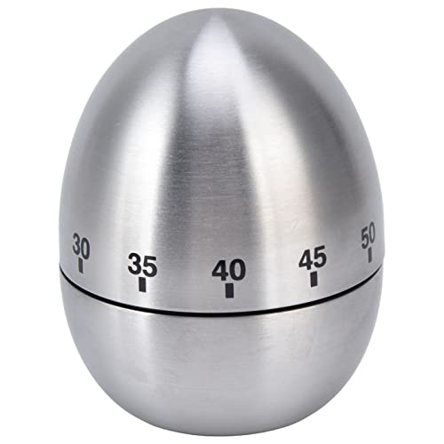 Egg Shaped Clear Scale Mechanical Kitchen Timer Reminder for Baking