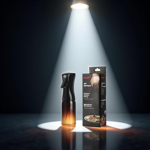 Dark Glass Oil Sprayer150ml – Fine Mist Olive Oil Dispenser for Cooking Air Fryer & BBQ Refillable Dark Glass Bottle for Healthy Cooking & Baking(PS641) - style: Premium Dark Black 641