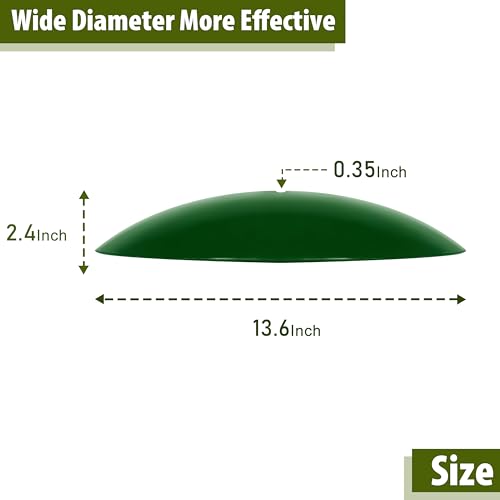 13" Bird Feeder Rain Cover,Bird Feeder Dome,Hummingbird Feeder Squirrel Guard, Proof Bird Feeders Baffle,Smart Birds Feeder's Umbrella(Green), 1 Pack - color: Green, size: 13Inch / 1 Pack