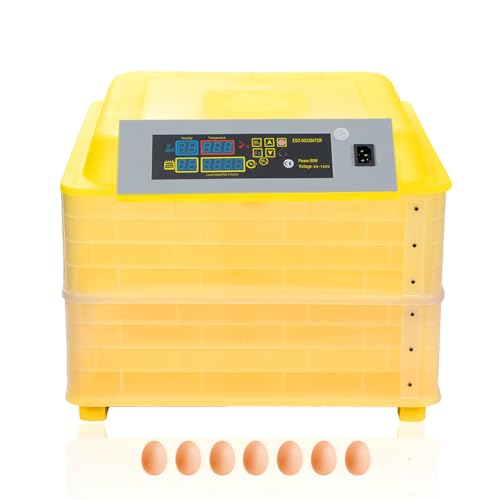GRAND ORANGE Egg Incubator Automatic Digital Poultry Hatcher Machine | Breeder with Temperature Control and Auto Turning for Hatching Chicken Duck Goose Quail Birds (96 Eggs) - size: 96 Eggs