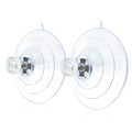 WENMIXER Suction Cups for Window Bird Feeders, 2.48"/63mm Clear PVC Strong Suction Pads with Screw Nut, Removable & Reusable Suction Cups for Wall, Window Hanging (2 Pcs)