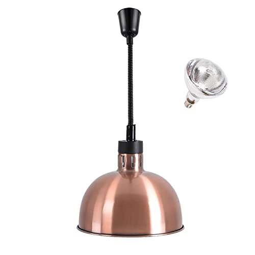 Hanging Food Heat Lamp Overhead Food Lamp Warmer Food Light (Dia 29CM(Copper))