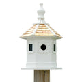 Home Bazaar Enchantment Bird House, White, Decorative Bird Houses