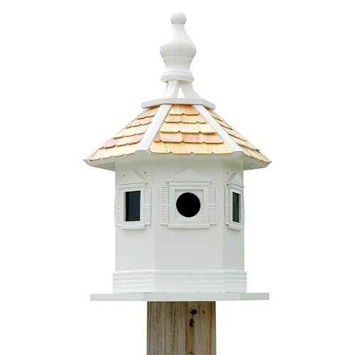 Home Bazaar Enchantment Bird House, White, Decorative Bird Houses