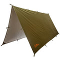 Emergency Camping Tarp, Waterproof 10x10 Emergency Shelter for Backpacking and Hiking, 70D Ripstop Nylon Survival Tarp with Reflective Aluminized Polymer and Loop Ties with Grommets
