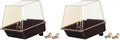 Penn-Plax Clip-On Bird Bath – Attaches to Most Birdcages – Perfect for Parakeets, Lovebirds, Parrotlets, Finches, Canaries, and Other Small Birds – Brown (Pack of 2) - size: 8 1/2" long, 5" tall, 5" wide. (Pack of 2)