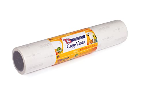 Prevue Pet Products T3 Cage Liner - Bird Cage Accessories, 100 ft Odor Absorbent Protection, Universal Liner for All Birds, Fits Small, Medium, and Large Enclosures, Simplifies Cleaning - Large Size - size: 18 in / 100 ft