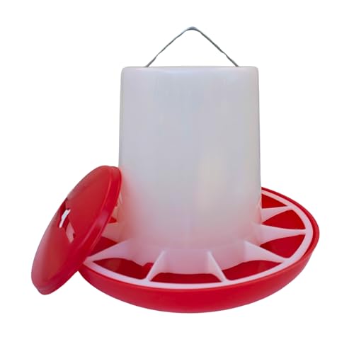 Chicken Waterer and Feeder Set | 1.5 Gallon Poultry Drinker and 11 Pound Feeder Combo | for Chickens, Ducks, Turkeys, Ducklings, Quail, Baby Chicks and More - size: 11 Pound Feeder and 1.5 Gallon Drinker