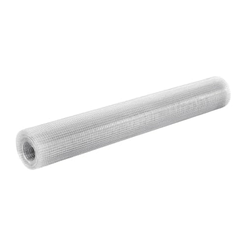 VEVOR Hardware Cloth, 1/2 inch 60 inch x 50 ft 19 Gauge Chicken Wire Fence, Hot-Dip Galvanized After Welding Metal Wire Mesh Roll, Garden Plant Welded Fencing Roll Supports Poultry Netting Cage Fence - size: 1/2 inch 60 inch x 50 ft