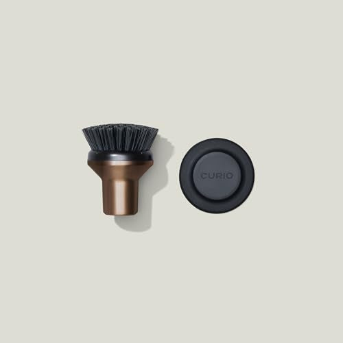 Ionic Palm Brush, Magnetized to Stand Upright, Stainless Steel with Replaceable Head, Bronze