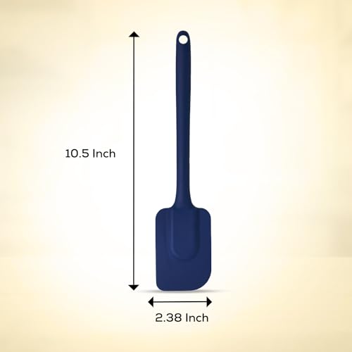 Mrs. Anderson’s Baking Silicone Spatula, Flexible And Nonstick, One-Piece Design, Navy, For Mixing, Folding, Scraping, Baking, And Cooking - color: Navy, size: 10.5-Inch, Spatula