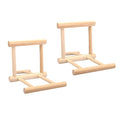 2 Pcs Wooden Bird Mirrors Family Bird Parakeet Mirror Bird Swing Parrot Cage Toys Parrot Interactive Play Toys Birdcage Fun Platform Stand Toys with Perch