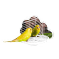 septillar Bird Mirror with Perch Stand, Bird Toys for Parakeet Cockatiel Conure Lovebirds Finch Canaries (White) - color: White