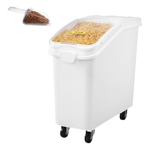 VEVOR 21 Gallon Ingredient Bin with Scoop 400 Cup Ingredient Bin with Sliding Lid Commercial Food Storage for Kitchen - size: 21 Gallon