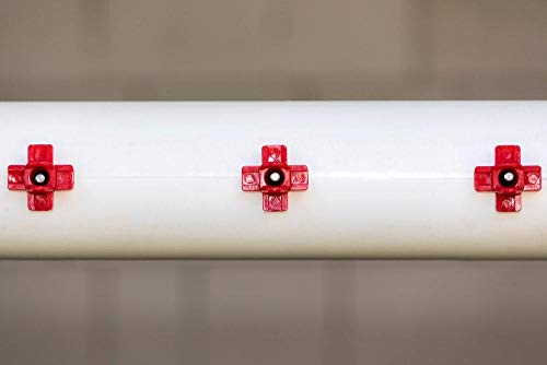 Horizontal Side Mount Chicken Watering Nipples | Easy Install No Leak Automatic Water Feeder for Poultry - 100 Pack