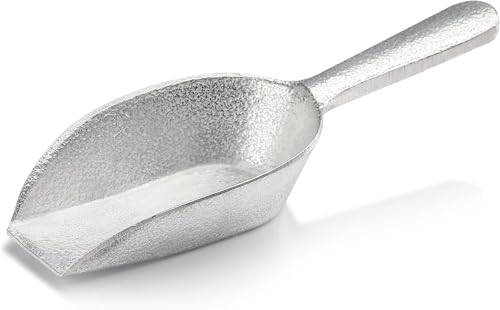 New Star Foodservice Cast Aluminum Flat Bottom Utility Scoop, 1oz, Extra Small Size, Silver, Hand Wash Only - size: 1-Ounce
