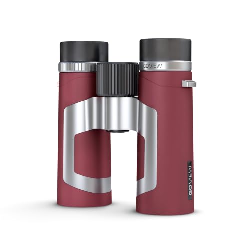 ZOOMR 10x34 Binoculars for Adults, BAK4 Prism - Ruby Red | Lightweight, Fully Multi-Coated Optics, Smartphone Adapter Compatible, Waterproof IPX5/6 PORTR™ - color: Ruby Red