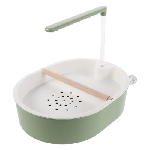 DECHOUS Parrot Automatic Bath, Circulating Water Birds Shower Bathtub with USB Powered - Cage Indoor Parakeet Bath Tub Fountain for Cockatiels Conures Lovebirds