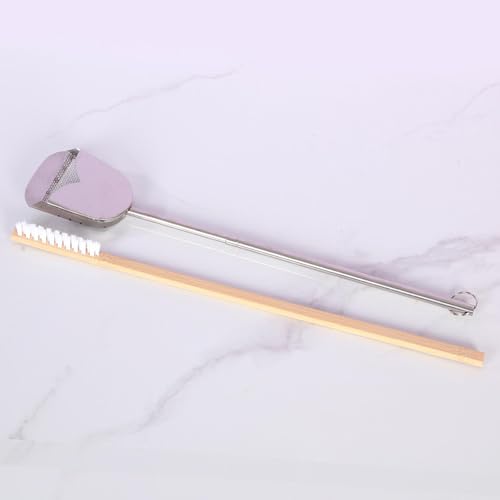 2 Pieces Bird Cage Brush Parrot Cage Cleaning Tool Set Stainless Steel Ergonomic Handle Flexible Design Suitable for Parrot Birds Home Maintenance, Silver White - color: Silver White