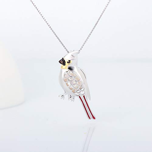 Cardinal Bird Cage Pendants for Women Sterling Silver