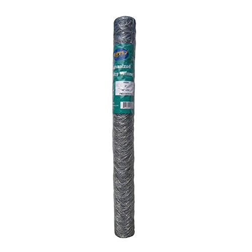 20GA Galvanized 36in x 50ft x 2in Mesh Chicken Wire Hexagonal Poultry Netting - size: 36"x50'- 2" 20GA