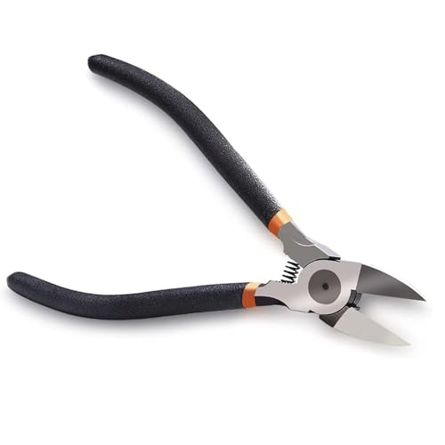6 Inches Wire Cutters Heavy Duty Snips Flush Cut Side Cutters Pliers Metal Cutting Tool for Crafting, Floral, Artificial Flowers, Chicken Wire, Electrical, 1 Pack - color: 6 Inches - 1 Pack - Black Handle, size: 6-inches