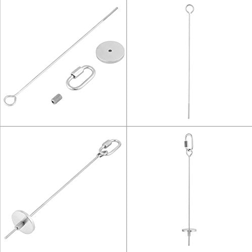 Bird Fruit Holder Skewer, Durable Stainless Steel Treat Feeder for Bird Cages Small Pets Silver 22cm 1 Pack