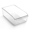 BINO | Plastic Storage Bins, X-Large | THE CURVE COLLECTION | Multi-Use Organizer Bins | Built-In Handle | BPA-Free | Pantry Organization | Home Organization | Fridge and Freezer Organizer - size: X-Large