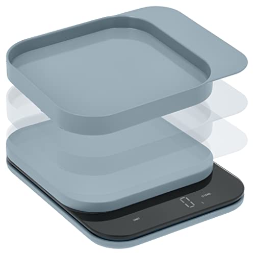 Rosti Mensura Kitchen Scale Accurate Measurements Made Effortless - Experience Precision Cooking with Battery - Powered Convenience - Requires 3 AAA Batteries for Reliable Performance (Dusty Blue) - color: Dusty Blue, size: 16.5 x 20.3 x 3cm