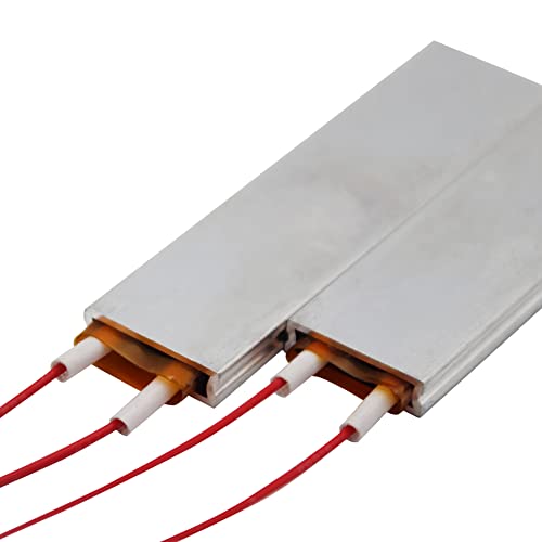 PTC Heating Element 2pcs 12V/220V/110V Thermistor Heater Constant Temperature Thermostat Heater Plate (Red-220v)