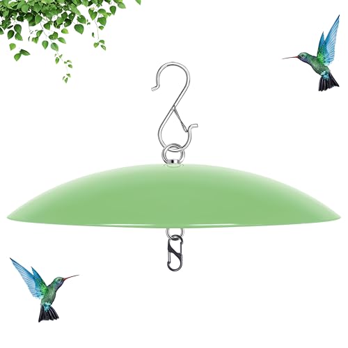 13" Bird Feeder Rain Guard, Hummingbird Feeders Shade Dome Cover, Hanging Baffle for Bird Feeder Pole,Smart Birds Feeder's Umbrella(Light Green), 1 Pack - color: Grass green, size: 13Inch / 1 Pack