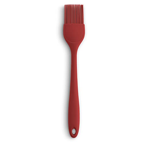 Mrs. Anderson’s Baking Silicone Basting Brush, Non-Stick, Heat Safe, Shed-Proof Bristles, Red, 1.75-Inches, For Butter, Egg Wash, Glaze, And Baking Prep - color: Red, size: 10.75-Inch, Brush