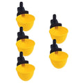 GAUN Automatic Chicken Waterer with Yellow Drinking Cups – 5 Pcs Poultry Water Dispenser for Chickens, Quail, Pigeons, Birds – Easy Clean & Install Hydration System - size: drinkers 5