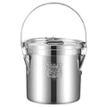 304 Stainless Steel Flour Canister, 12L/3.1 Gal, Handheld with Lids | Airtight Metal Canisters for Rice Flour Sugar Grain Coffee Bean Storage Containers Kitchen Jar - size: Handheld 12L/3.1gal