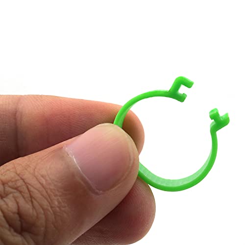 Mutai 16mm Chicken Identification Band 50PCS 16mm 5Color Plastic Poultry Chickens Ducks Leg Rings Clip-On Round Tags Poultry Identification Bands
