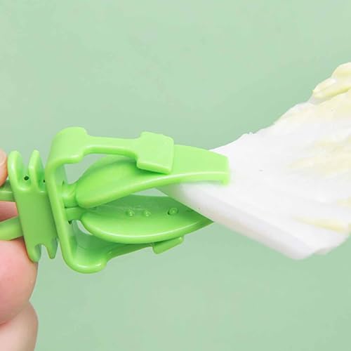 10PCS Bird Cage Parrot Feeding Tongs Squid Bone Shaped Fixed Fork Multi Functional Plastic Food Tongs Green for Small Animal Cage Vegetable and Fruit Feeding Tool