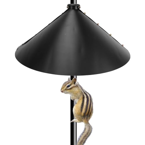 Squirrel Baffle for Bird Feeder Pole, Outside Pole Mount Bird House Guard for Outdoor Shepherds Hook, PVC Prevents Stealing Squirrel Baffle for Feeder