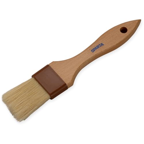 SPARTA Kitchen Basting Brush – 4037300 Basting Brush for Cooking Flat Boar Bristle Brush, Hardwood Handle for Kitchens, Restaurants, Catering, High Heat Food Prep, 1.5in - size: 8.25" x 1.5" (Pack of 1)