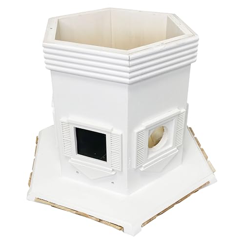 Home Bazaar Enchantment Bird House, White, Decorative Bird Houses