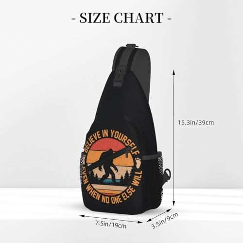 Bigfoot Sling Bag for Women, Crossbody Bag Sasquatch Sling Backpack for Men, Casual Shoulder Bags Lightweight Gym Outdoor Sports Travel Hiking Fishing Daypack - color: Bigfoot