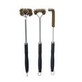SUNRISE Fryer Brush with Long Handle (Brass with Plastic Handle, L, Single, and Double Brush) - color: Brass With Plastic Handle, size: L, Single, and Double Brush