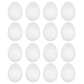 Luxshiny 16Pcs White Plastic Easter Eggs Empty Fillable DIY Simulated Egg Decoration for Candy Packaging Easter Basket Stuffers Party Favors