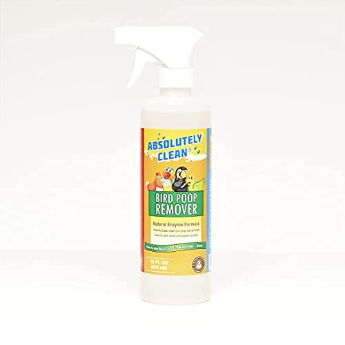 Absolutely Clean Amazing Bird Poop Cleaner Spray - Just Spray/Wipe - Safely & Easily Removes Bird Messes - Use Indoor/Outdoor - Made in The USA - size: 16 Fl Oz (Pack of 1)
