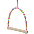 1324 Swing Bird Toy Parrot cage Toys Cages Parakeet Cockatiel Finch Lovebird Budgie - color: Bead Swing