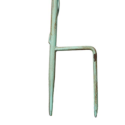 Bird Houses for Outside with Pole Metal Birdhouse Stakes Decorative Outdoor, Reclaimed Faucet Accent (Teal, 52") - style: Faucet