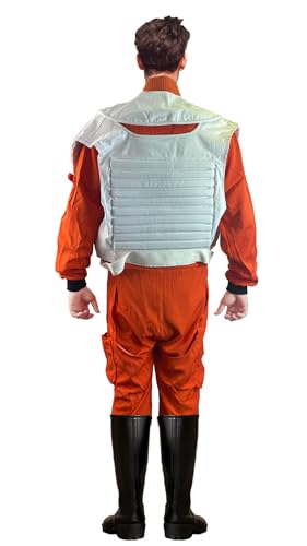 X-WING RESISTANCE PILOT TFA COSTUME Flight Suit Jumpsuit and Vest Only - size: XX-Large