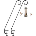 2 Packs Heavy-Duty Deck Hook, Deck Rail Pole,Deck Bird Feeder Pole | Deck Hooks for Railing, Feeders, Plants, Suet Baskets, Wind Chimes, Lanterns ；Patio and Porch Use - size: 28in Long Curled Hook-2 Packs