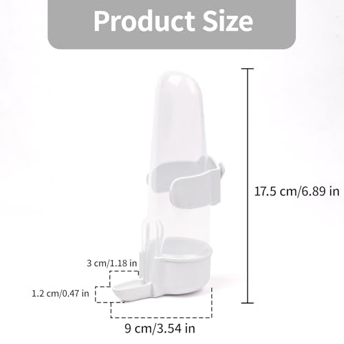 Bird Feeder Automatic Bird Water Dispenser Set for Cage No Mess Parakeet Cage Water Dispenser PP Material, 200ml/6.8fl oz (2PCS) | Durable shatter-resistant plastic, tool-free setup, easy daily cleaning, suits parakeets finches canaries