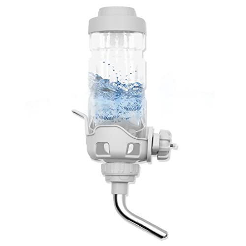 Vannon Dog Crate Water Bottle, 20oz Top-Fill Pet Water Dispenser, Grey | kennel water bottle helps keep pets hydrated longer with fewer refills and easy daily care. - color: Grey, size: 20oz